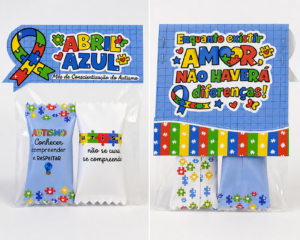 Kit com 30 Mimos Abril Azul – 2 Balinhas por Unidade
