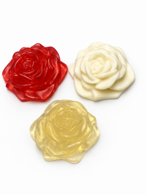 Kit com 10 Sabonetes Artesanais em Formato de Rosa 🌹