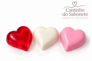 mini sabonete coração para lembrancinha