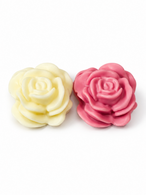 Kit com 25 Mini Sabonetes Artesanais Rosa Aberta